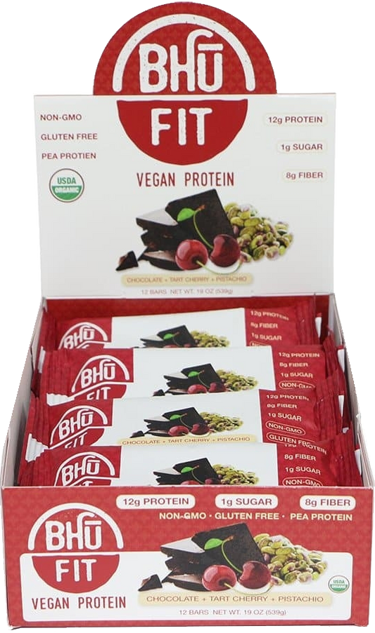 Bhu Vegan Protein: Chocolate - Tart Cherry - Pistachio